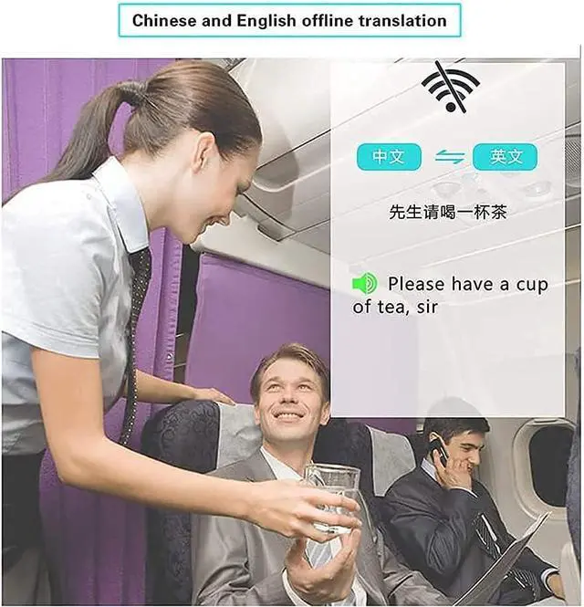 Alt view image 4 of 7 - Smart Voice Language Translator Device,Real-time Two-Way Offline Speech/Text WiFi 2.4 inch IPS Touch Screen Support 75 Languages for Learning Travel Business Hello Yearn for