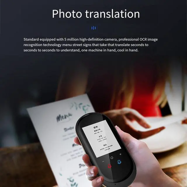 Alt view image 7 of 7 - Portable Language Translator Device - Multilingual Language Translation Device, Real Time Voice Translator Device, Instant Voice Translator Device Two Way, Mobile Scanner Translator happy gift St