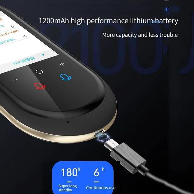 Alt view image 7 of 7 - Portable Language Translator Device - Multilingual Language Translation Device, Instant Voice Translator Device Two Way, Real Time Voice Translator Device, Mobile Scanner Translator Marriage