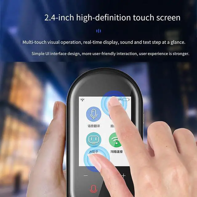 Alt view image 5 of 7 - Portable Language Translator Device - Multilingual Language Translation Device, Real Time Voice Translator Device, Instant Voice Translator Device Two Way, Mobile Scanner Translator happy gift St