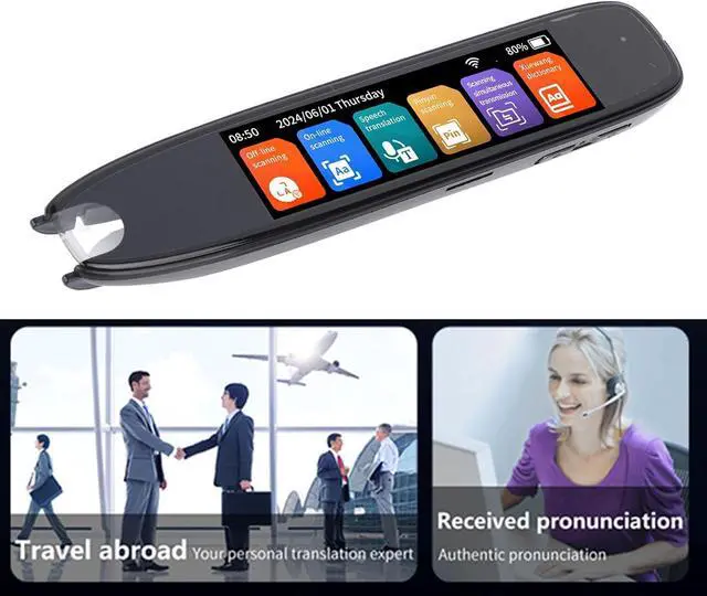 Alt view image 6 of 7 - Voice Translator Pen Translation Machine Scan Translation Machine Real Time 142 Online Languages 10 Offline Languages with 3.69 Inch Touch Screen