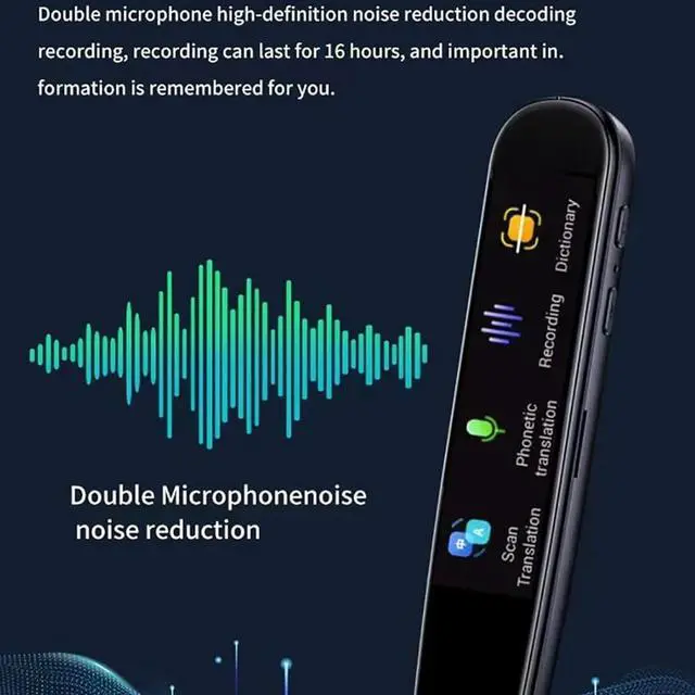 Alt view image 3 of 6 - Amigopen Multipurpose Translation Device, Multipurpose Translation Pen, Languages Translator Device for Students, Business Professionals, Travelers and Dyslexia (Black)