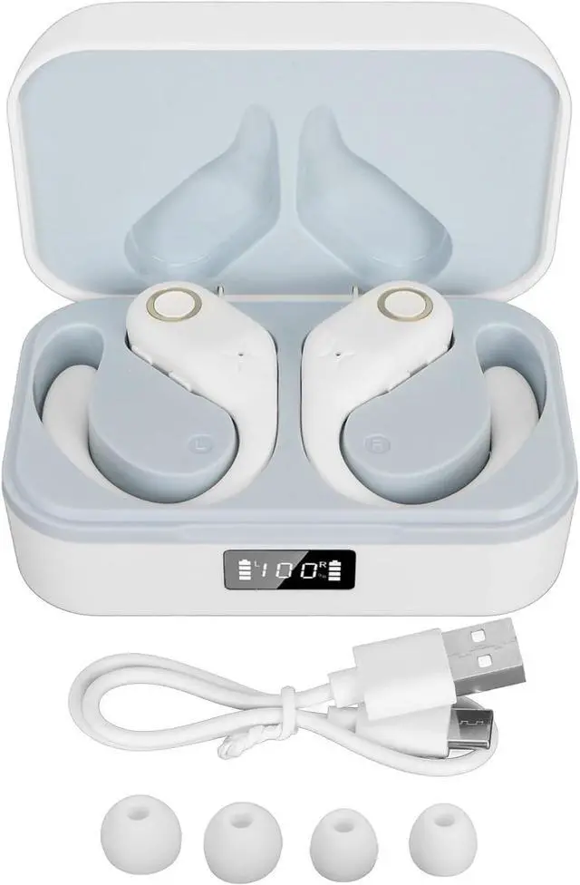 Main image of Bluetooth Translator Earbuds, 144 Languages Noise Reduction Stereo Wireless Translation Headphones with Charging Case (White)