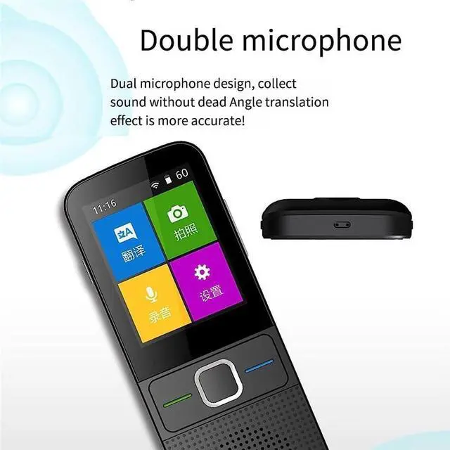 Alt view image 4 of 4 - Portable Two Way Voice Interpreter, Portable Languages Two Way Instant Voice Translator, Portable Foreign Language Translators Device,