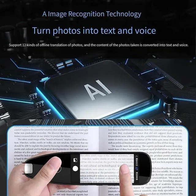 Alt view image 5 of 7 - Scan Reader Pen, Portable Two Way Voice Interpreter, Portable Languages Two Way Instant Voice Translator, Language Translator Portable Instant Translator Device,