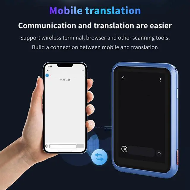 Alt view image 4 of 7 - Language Translator Device, Portable Instant Translator with 3.0inch Touchscreen, 138 Languages High Accuracy Smart HD Noise Reduction AI Voice Translator for Travel
