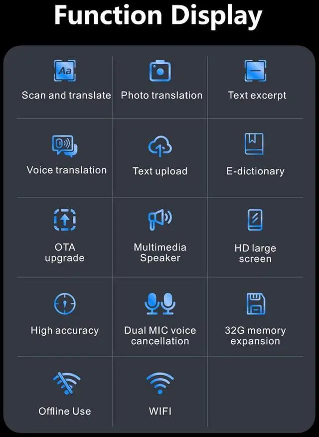 Alt view image 2 of 7 - Instant Translation Pen, Real Time Text and Voice Translator, Offline Photo Translation, Mic Noise Reduction, Compact Design for Travelers and Students (Black)