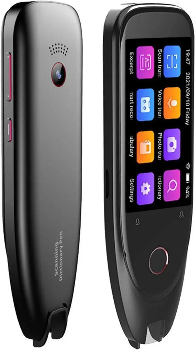 Alt view image 7 of 7 - Instant Translation Pen, Real Time Text and Voice Translator, Offline Photo Translation, Mic Noise Reduction, Compact Design for Travelers and Students (Black)