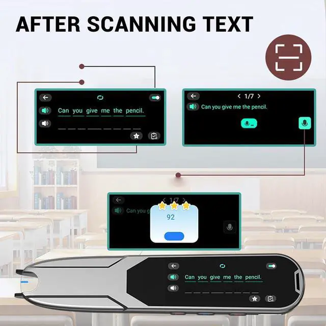 Alt view image 3 of 7 - Scan Translator Pen, Offline Dictionary Reader Language Translation OCR Multi Language Translation Reading Pen Voice Translator for Students Adults Traveler Business