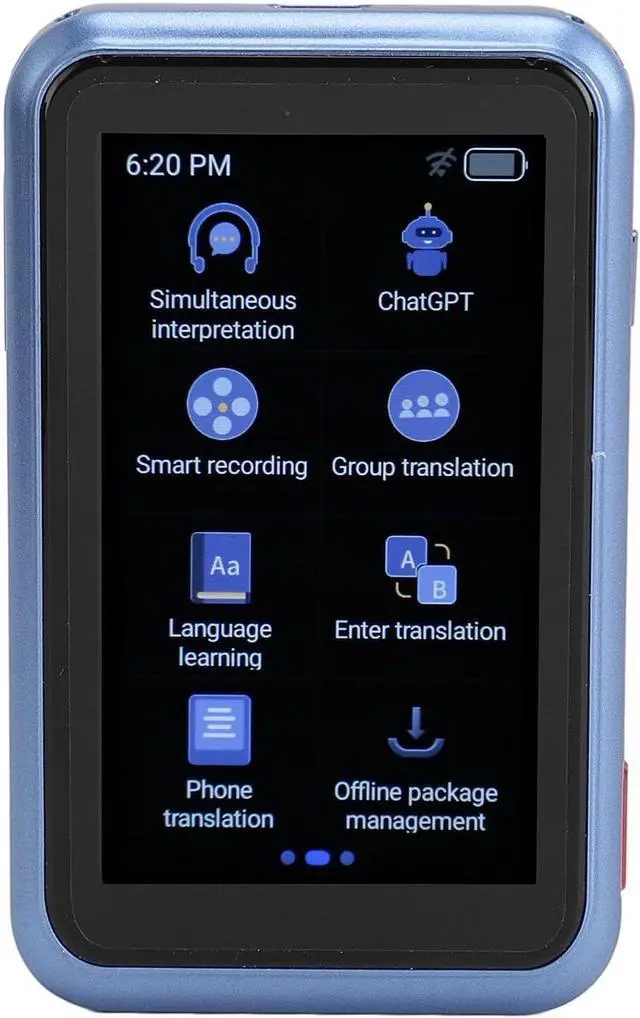Alt view image 7 of 7 - Language Translator Device, 3.0inch Touchscreen 138 Languages High Accuracy Smart HD Noise Reduction AI Voice Translator with YNMT Neural Network Translation, 74 Online Photo