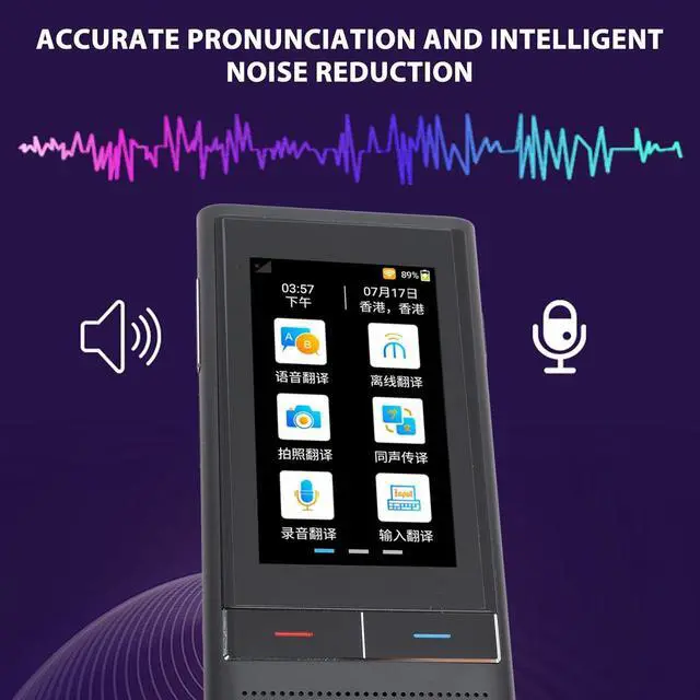 Alt view image 2 of 7 - Language Translator Device, Support WI Hotspot SIM Card 4G Smart Offline Portable Instant Translator, 138 Online Languages 19 Offline Translation Photo Translation