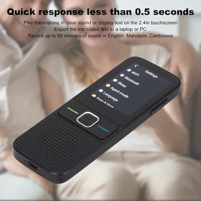 Alt view image 2 of 7 - Smart Voice Photo Translator, 2 Way Instant 138 Languages Touchscreen Language Translator Device, Portable Voice Interpreter for Travel Business Study (Black)