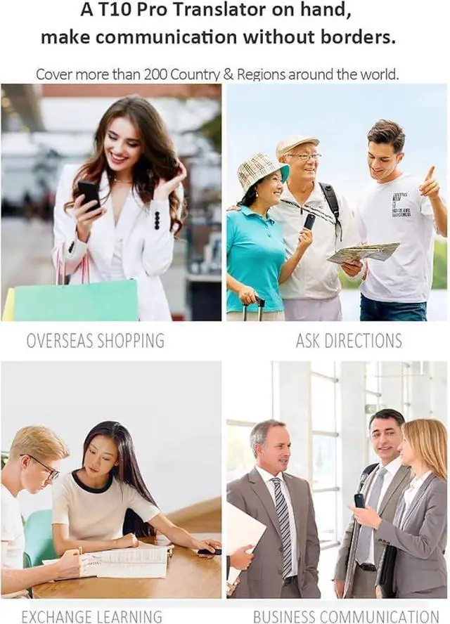 Alt view image 4 of 7 - Languages Interpreter in Real Time - Portable Two Way Language Interpreter, Languages Pocket Translator, Bidirection Simultaneous Translation, Smart Translations in Real Time Decoration