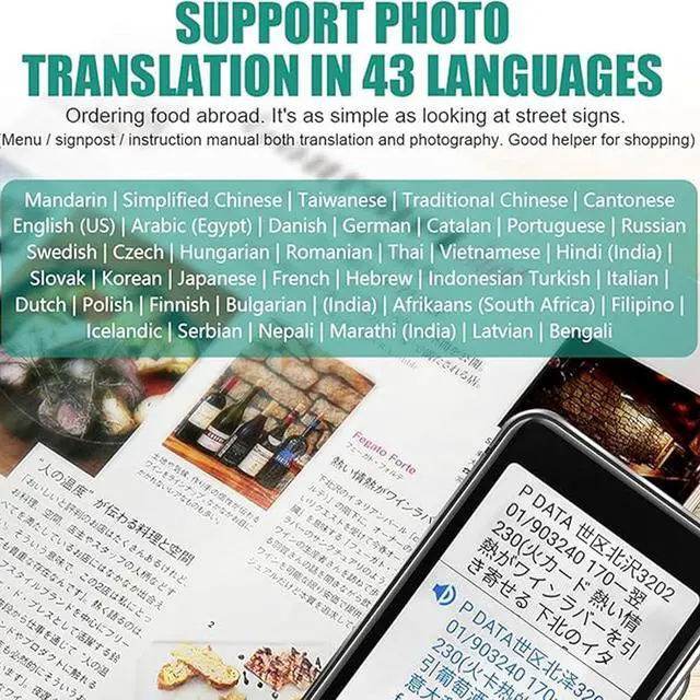 Alt view image 2 of 7 - Portable Translator, Two Way Instant Translator Device, 137 Online/16 Offline Languages, WiFi Hotspot Connection for Travel, Learning and Business