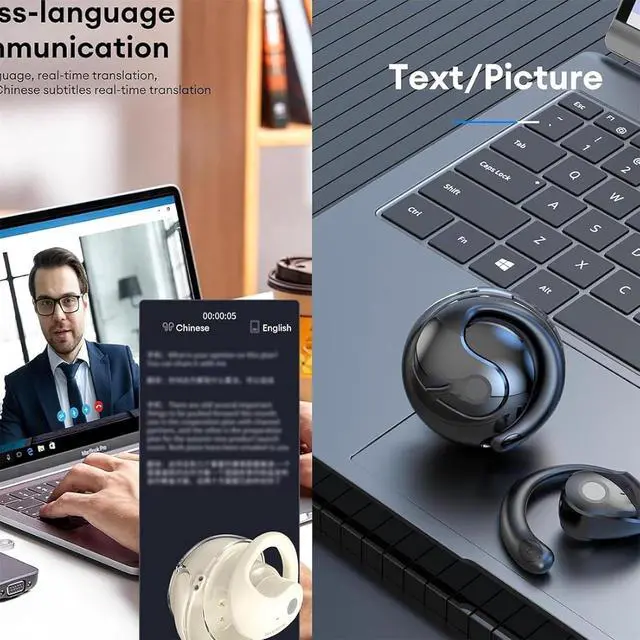 Alt view image 5 of 7 - Sentdream Translator, Breezelly Translator, Hy-T26 Wireless Bluetooth Translation Earbuds, T26 Wireless Bluetooth Translation Earbuds, Pro Wireless Bluetooth Translation Earbuds