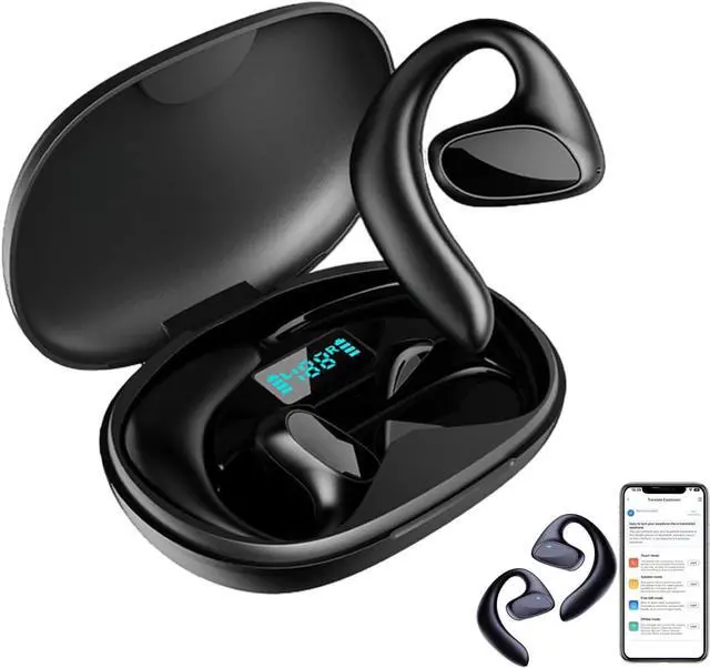Main image of Openair Max Ai Headphones Translator, Flegobey Translator Earbuds, 144 Languages Translator Earbuds Real Time, OpenAir Earbuds, Ai Translation Earbuds (Black)