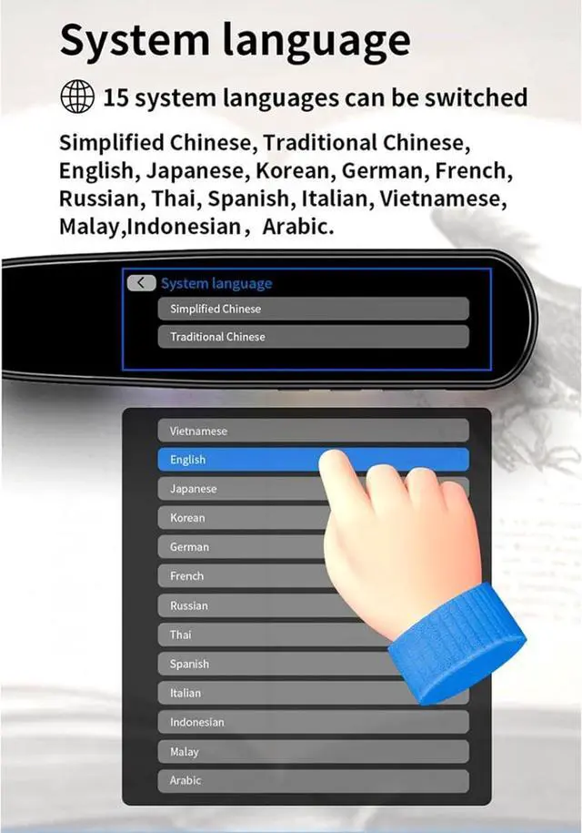 Alt view image 7 of 7 - Language Translation Device 134 Languages Online Voice Translation 60 Photo Translations for Learning Travel (Black)