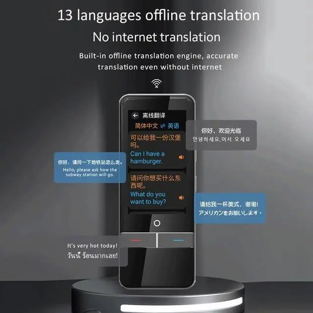 Alt view image 3 of 4 - Multi-Language Portable Support Text Voice Photo Offline Recording Translation