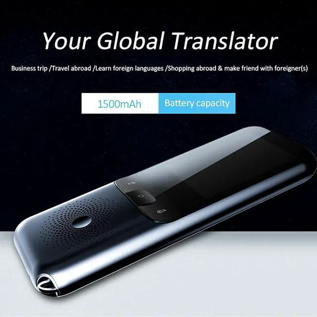 Alt view image 3 of 7 - Portable Language Translator Device - Real Time Voice Translator Device, Multilingual Language Translation Device, Instant Voice Translator Device Two Way, Mobile Scanner Translator happy gift To