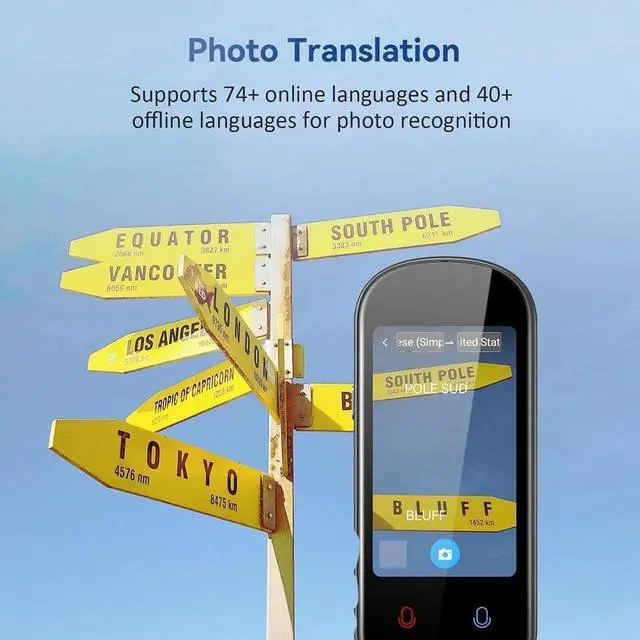 Alt view image 3 of 7 - Language Translator, 138+ Languages Translation in Real Time Voice Translator Device for Learning Travel Business