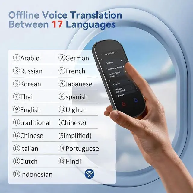 Alt view image 2 of 7 - Language Translator, 138+ Languages Translation in Real Time Voice Translator Device for Learning Travel Business