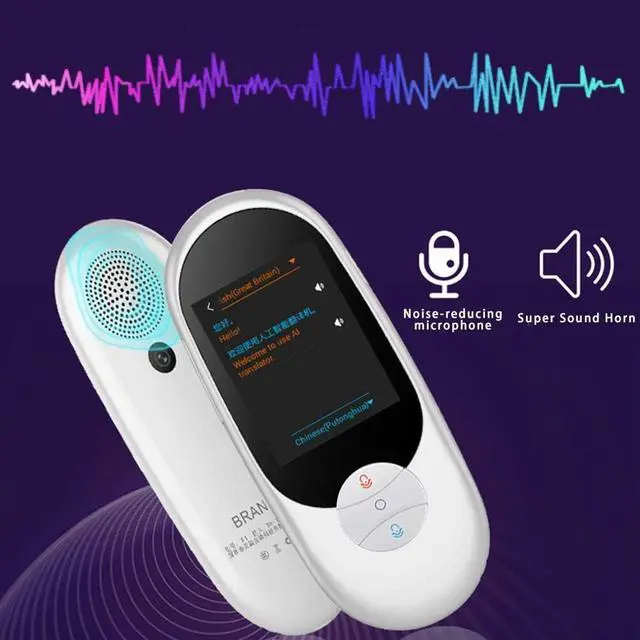 Alt view image 5 of 7 - New Smart Voice Translator Device with Photo Translation, 4 Languages Offline Translation, 106 Languages Instant Two Way Online Translation with 2.4 Inch Touch Screen, Including Dialects,B needed