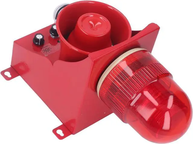 Alt view image 2 of 7 - Industrial Siren Alarm 40W 130dB High Decibel Strong Brightness IP65 Waterproof LED Strobe Horn Alarm, Dc12v