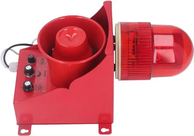 Alt view image 3 of 7 - Industrial Siren Alarm 40W 130dB High Decibel Strong Brightness IP65 Waterproof LED Strobe Horn Alarm, Dc12v