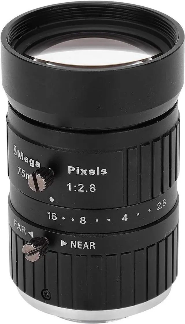 Main image of 8MP Industrial Camera Lens, C Mount, 75mm Length, 1in Image Format, Manual Iris for Precise Imaging