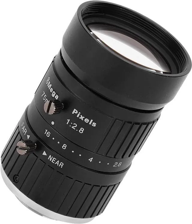 Alt view image 7 of 7 - 8MP Industrial Camera Lens, C Mount, 75mm Length, 1in Image Format, Manual Iris for Precise Imaging
