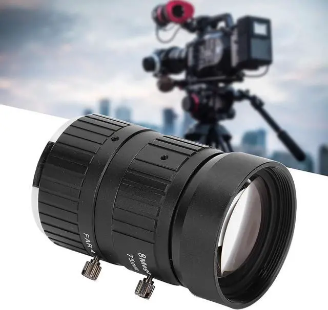 Alt view image 5 of 7 - 8MP Industrial Camera Lens, C Mount, 75mm Length, 1in Image Format, Manual Iris for Precise Imaging