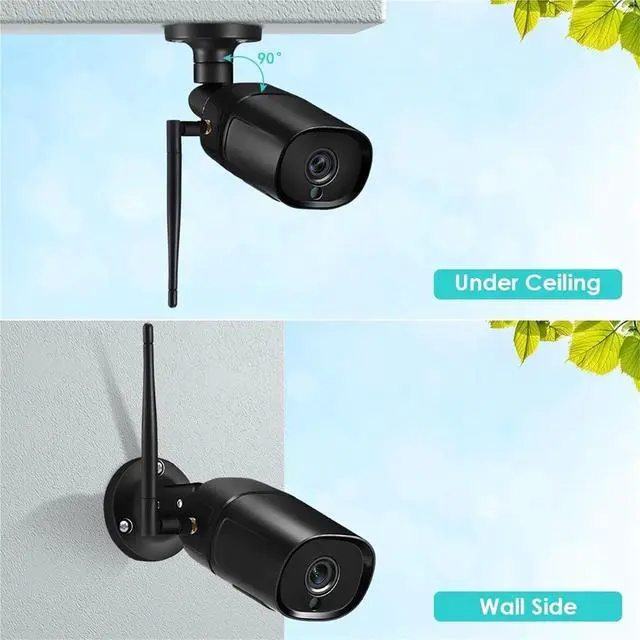 Alt view image 6 of 7 - 5MP HD Outdoor IP Camera 4MP 1080P WiFi Home Security Surveillance Waterproof Wi-Fi Bullet IP Video Camara(US Plug,5MP NO SD Card)