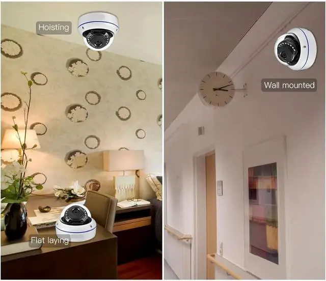 Alt view image 4 of 6 - 8MP 5MP 4MP H.265 IP Camera Security Surveillance IR Night Video Vandal-Proof Outdoor CCTV Dome Camera DC 12V/48V PoE(8mm,48V POE 8MP)