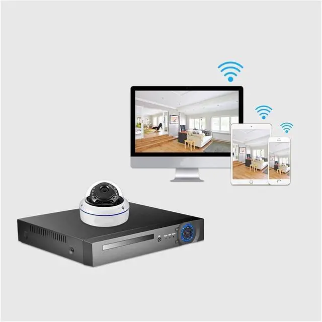 Alt view image 6 of 6 - 8MP 5MP 4MP H.265 IP Camera Security Surveillance IR Night Video Vandal-Proof Outdoor CCTV Dome Camera DC 12V/48V PoE(8mm,48V POE 8MP)