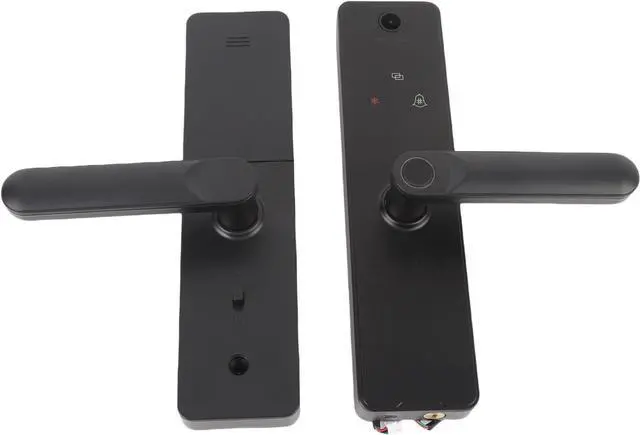 Alt view image 5 of 7 - Focket Smart Door Lock, Electronic Door Handle with HD Camera for Apartment Carbon Steel 6 Unlocking Modes Timely Alerts Versatile Compatibility