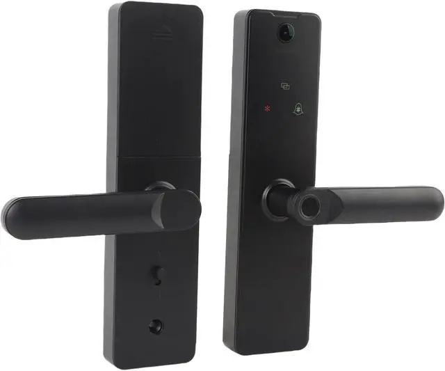 Alt view image 4 of 7 - Focket Smart Door Lock, Electronic Door Handle with HD Camera for Apartment Carbon Steel 6 Unlocking Modes Timely Alerts Versatile Compatibility