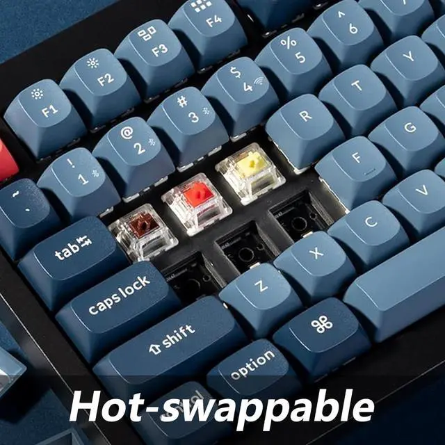 Alt view image 7 of 7 - Keychron V6 Max Wireless Custom Knob Mechanical Keyboard, QMK/VIA Programmable Full Size Bluetooth 5.1/2.4 GHz/Wired RGB with Hot-swappable Gateron Jupiter Brown Switch Compatible with Mac Windows