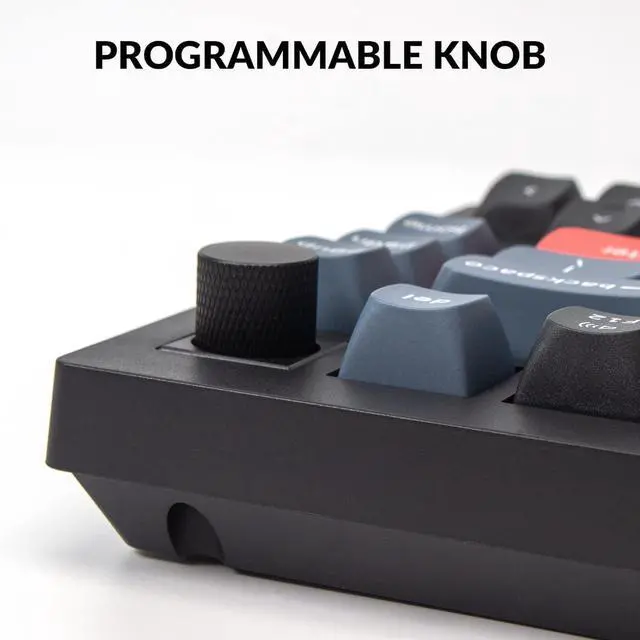 Alt view image 4 of 7 - Keychron V1 Max Wireless Custom Mechanical Keyboard, QMK/VIA Programmable 75% Layout Bluetooth 5.1/2.4 GHz/Wired RGB with Hot-swappable Gateron Jupiter Red Switch Compatible with Mac Windows Linux