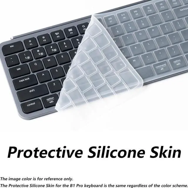 Alt view image 6 of 7 - Keychron B1 Pro Quiet Key Ultra-Slim Wireless Keyboard, ZMK Programmable 75% Layout Bluetooth 5.1/2.4 GHz/Wired with Ultra-Long Battery Life Low Profile for Mac Win Linux System - Ivory White