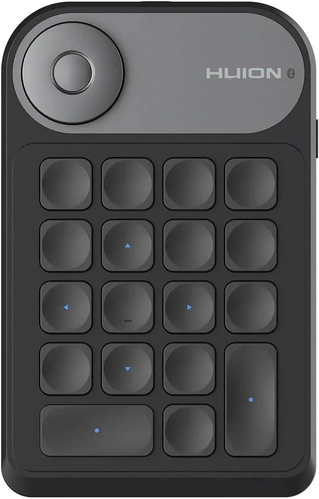 Main image of HUION Keydial Mini Bluetooth Programmable Keypad with Dial | 5 Keys Anti-ghosting, 18 Customized Keys, Wireless Shortcut Keyboard, For Drawing Tablet, PC, MacBook, Laptops