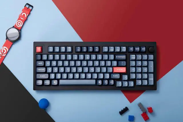 Alt view image 7 of 7 - Keychron V5 Max Wireless Custom Knob Mechanical Keyboard, QMK/VIA Programmable 96% Layout Bluetooth 5.1/2.4 GHz/Wired RGB with Hot-swappable Gateron Jupiter Brown Switch Compatible with Mac Windows