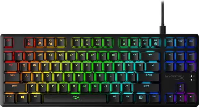 Main image of HyperX Alloy Origins Core - Tenkeyless Mechanical Gaming Keyboard, Software Controlled Light & Macro Customization, Compact Form Factor, RGB LED Backlit, Linear HyperX Red Switch,Black