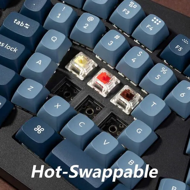 Alt view image 5 of 7 - Keychron V10 Max Custom Knob Mechanical Keyboard, Alice 75% Layout Bluetooth 5.1/2.4 GHz/Wired QMK/VIA Programmable, RGB Hot Swappable Gateron Jupiter Red Switch for Mac Win Linux