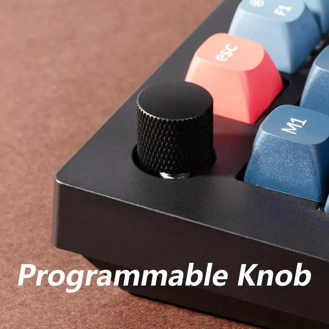 Alt view image 6 of 7 - Keychron V10 Max Custom Knob Mechanical Keyboard, Alice 75% Layout Bluetooth 5.1/2.4 GHz/Wired QMK/VIA Programmable, RGB Hot Swappable Gateron Jupiter Red Switch for Mac Win Linux