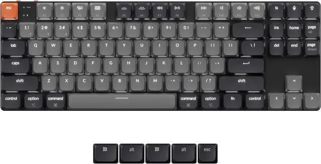 Main image of Keychron New K1 Ultra-Slim Wireless Bluetooth/Wired Mechanical Keyboard, TKL Layout, White LED Backlight, Keychron Low-Profile Mechanical Banana Switch for Mac/Windows/Linux(Version 6)