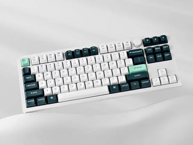 Alt view image 2 of 7 - Keychron Q3 HE Custom Knob Mechanical Gaming Keyboard, TKL Layout Hot-Swappable Full Metal with Hall Effect Gateron Double-Rail Magnetic Nebula Switch, 2.4 GHz/Bluetooth/Wired - Shell White