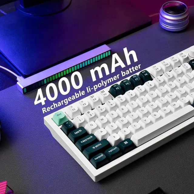 Alt view image 6 of 7 - Keychron Q3 HE Custom Knob Mechanical Gaming Keyboard, TKL Layout Hot-Swappable Full Metal with Hall Effect Gateron Double-Rail Magnetic Nebula Switch, 2.4 GHz/Bluetooth/Wired - Shell White