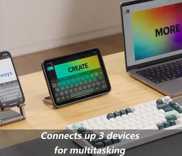 Alt view image 7 of 7 - Keychron Q3 HE Custom Knob Mechanical Gaming Keyboard, TKL Layout Hot-Swappable Full Metal with Hall Effect Gateron Double-Rail Magnetic Nebula Switch, 2.4 GHz/Bluetooth/Wired - Shell White