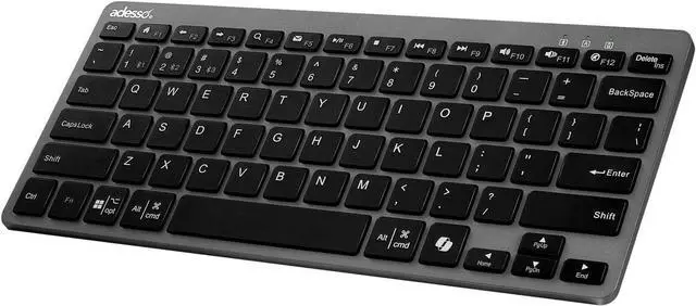 Main image of Adesso EasyTouch 7000 Multi OS Multi-Device Bluetooth Scissor Switch Keyboard with Copilot AI Hotkey - Wireless, Rechargeable, Quiet Keystrokes WKB-7000BB