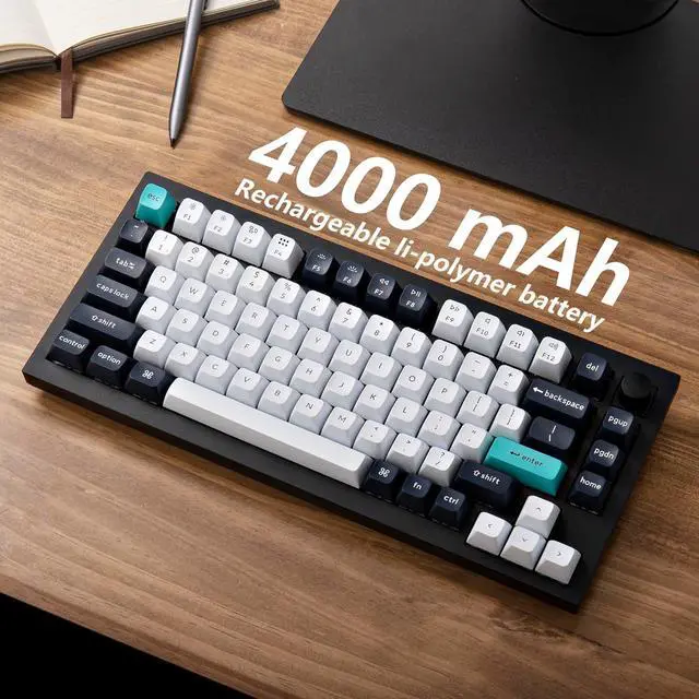 Alt view image 5 of 7 - Keychron Q1 Max Wireless Custom Knob Mechanical Keyboard, QMK/VIA Programmable Full Aluminum Bluetooth/2.4 GHz/Wired RGB with Hot-swappable Gateron Jupiter Red Switch Compatible with Mac Win Linux